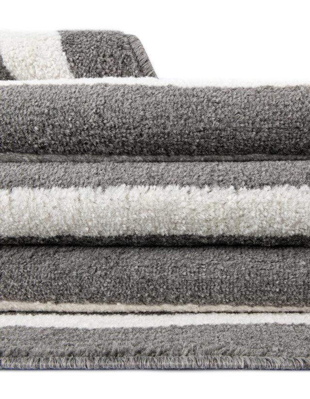 Gray 7' 10 x 7' 10 Norge Square Area Rug 100% Polypropylene Easy Clean Non Shed Stain Resistant Modern Carpet for Home Interior Design for Sale at Rug Engine