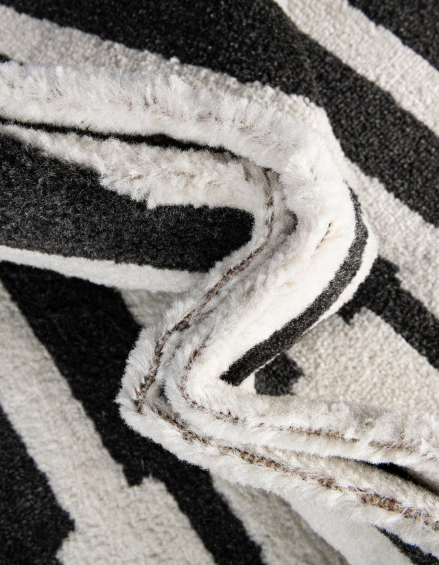 Black 2' x 6' 1 Norge Runner Area Rug 100% Polypropylene Easy Clean Non Shed Stain Resistant Modern Carpet for Home Interior Design for Sale at Rug Engine