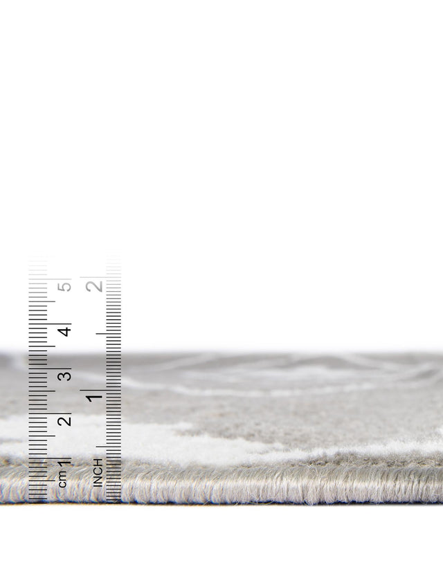 Gray 10' x 10' Norge Round Area Rug 100% Polypropylene Easy Clean Non Shed Stain Resistant Modern Carpet for Home Interior Design for Sale at Rug Engine