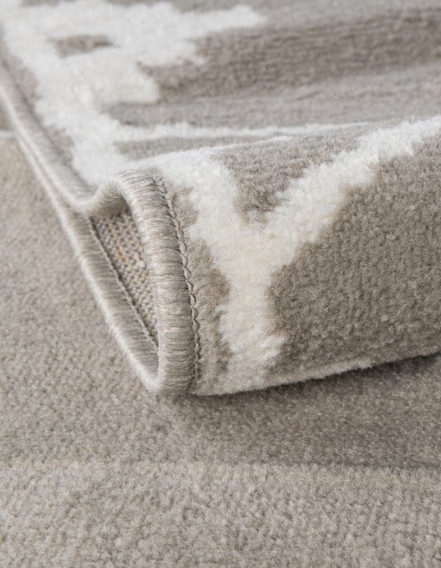 Gray 6' 1 x 9' Norge Rectangle Area Rug 100% Polypropylene Easy Clean Non Shed Stain Resistant Modern Carpet for Home Interior Design for Sale at Rug Engine