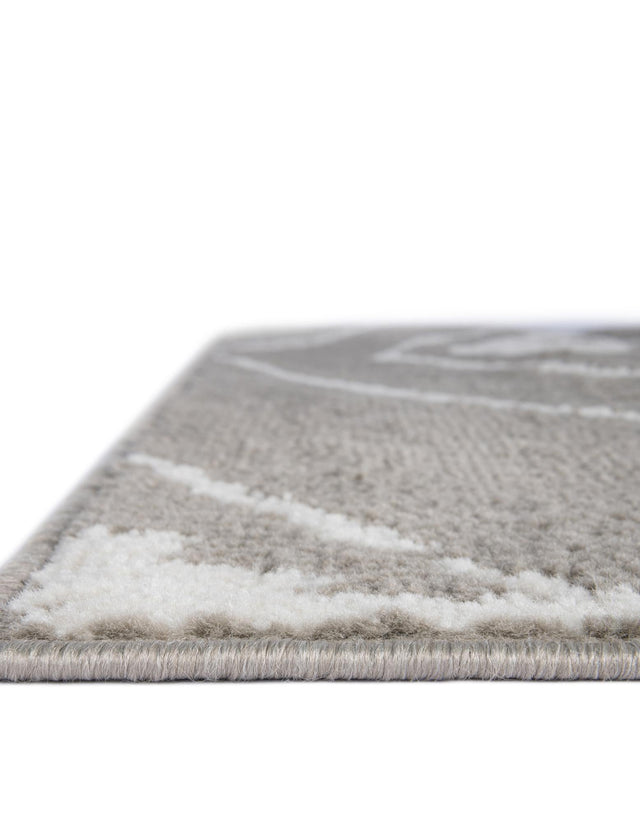 Gray 6' 1 x 9' Norge Rectangle Area Rug 100% Polypropylene Easy Clean Non Shed Stain Resistant Modern Carpet for Home Interior Design for Sale at Rug Engine