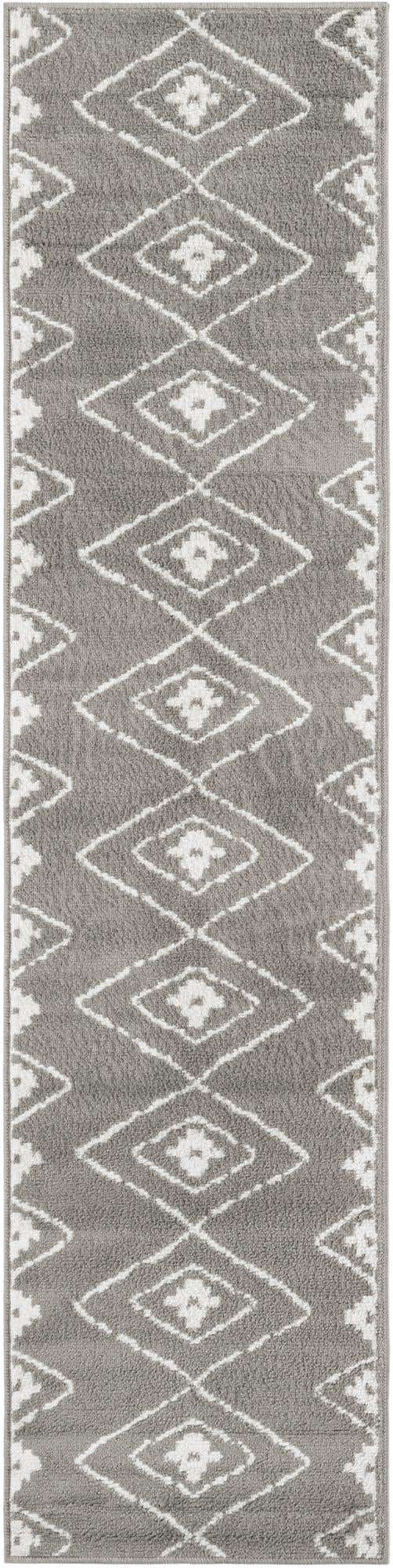 Gray 2' x 8' Norge Runner Area Rug 100% Polypropylene Easy Clean Non Shed Stain Resistant Modern Carpet for Home Interior Design for Sale at Rug Engine