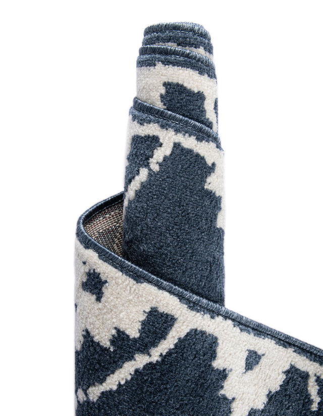 Blue 10' x 13' 1 Norge Rectangle Area Rug 100% Polypropylene Easy Clean Non Shed Stain Resistant Modern Carpet for Home Interior Design for Sale at Rug Engine