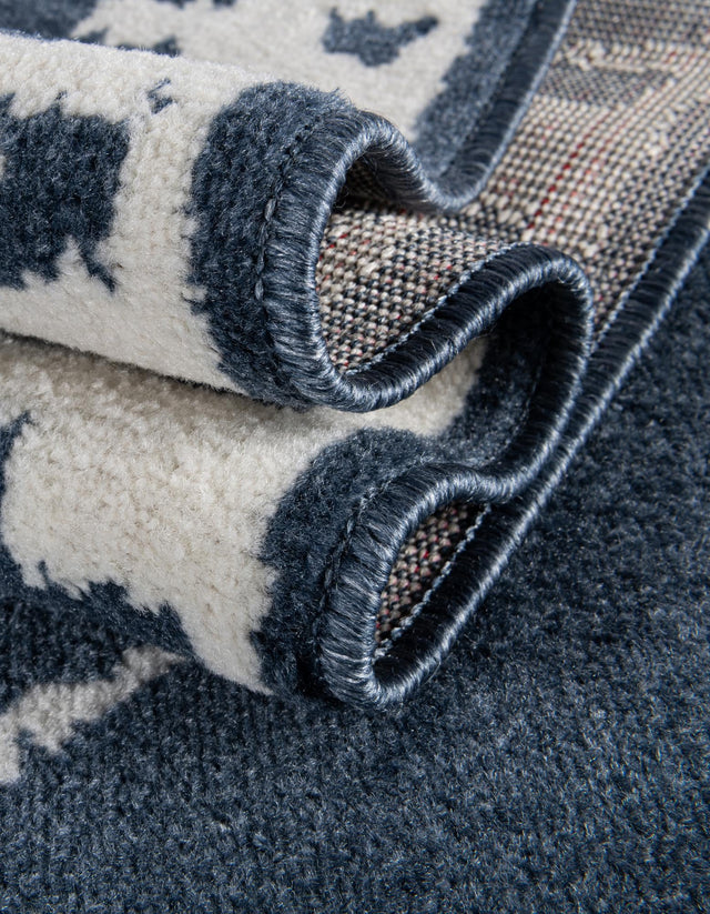 Blue 10' x 13' 1 Norge Rectangle Area Rug 100% Polypropylene Easy Clean Non Shed Stain Resistant Modern Carpet for Home Interior Design for Sale at Rug Engine