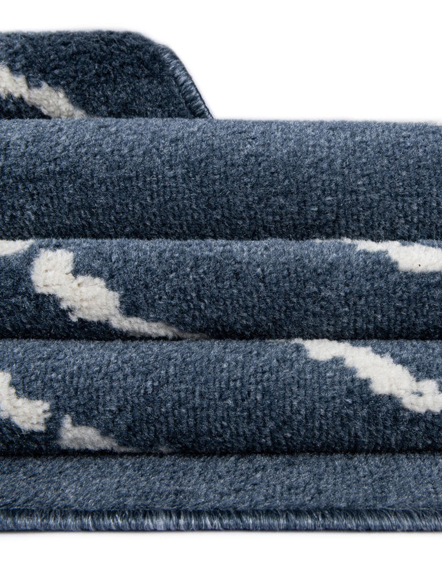 Blue 10' x 13' 1 Norge Rectangle Area Rug 100% Polypropylene Easy Clean Non Shed Stain Resistant Modern Carpet for Home Interior Design for Sale at Rug Engine