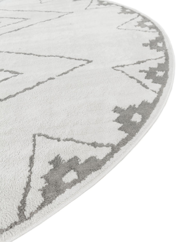 Ivory 10' x 10' Norge Round Area Rug 100% Polypropylene Easy Clean Non Shed Stain Resistant Modern Carpet for Home Interior Design for Sale at Rug Engine