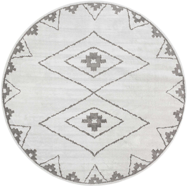 Ivory 10' x 10' Norge Round Area Rug 100% Polypropylene Easy Clean Non Shed Stain Resistant Modern Carpet for Home Interior Design for Sale at Rug Engine