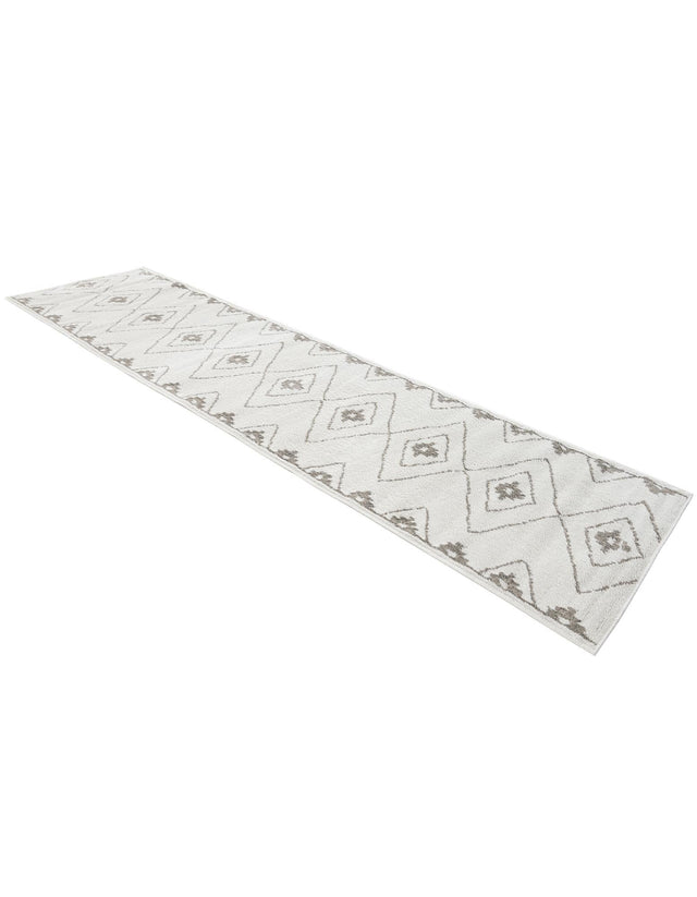 Ivory 2' 7 x 10' Norge Runner Area Rug 100% Polypropylene Easy Clean Non Shed Stain Resistant Modern Carpet for Home Interior Design for Sale at Rug Engine