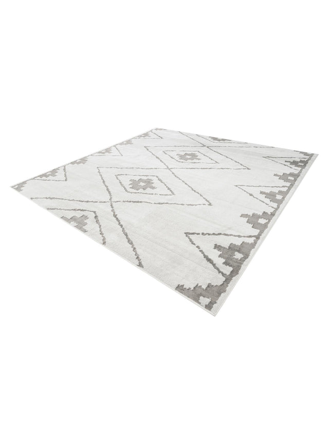Ivory 10' x 10' Norge Square Area Rug 100% Polypropylene Easy Clean Non Shed Stain Resistant Modern Carpet for Home Interior Design for Sale at Rug Engine