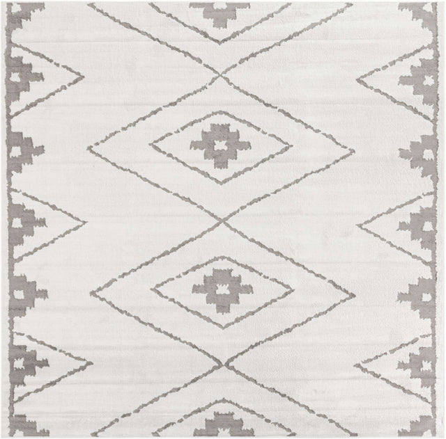 Ivory 10' x 10' Norge Square Area Rug 100% Polypropylene Easy Clean Non Shed Stain Resistant Modern Carpet for Home Interior Design for Sale at Rug Engine
