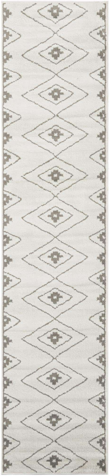 Ivory 2' 7 x 12' Norge Runner Area Rug 100% Polypropylene Easy Clean Non Shed Stain Resistant Modern Carpet for Home Interior Design for Sale at Rug Engine