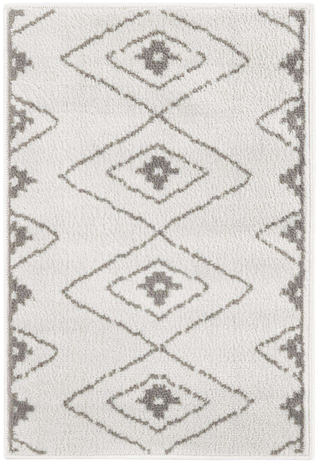 Ivory 2' x 3' 1 Norge Rectangle Area Rug 100% Polypropylene Easy Clean Non Shed Stain Resistant Modern Carpet for Home Interior Design for Sale at Rug Engine