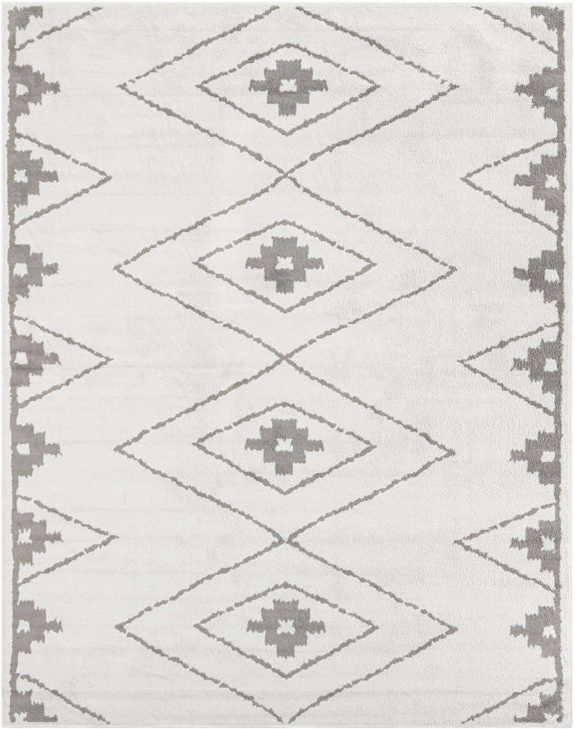 Ivory 7' 10 x 10' Norge Rectangle Area Rug 100% Polypropylene Easy Clean Non Shed Stain Resistant Modern Carpet for Home Interior Design for Sale at Rug Engine