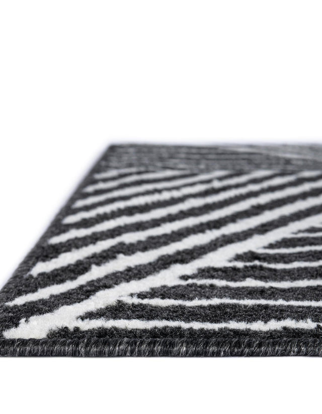 Black 2' x 3' 1 Norge Rectangle Area Rug 100% Polypropylene Easy Clean Non Shed Stain Resistant Modern Carpet for Home Interior Design for Sale at Rug Engine