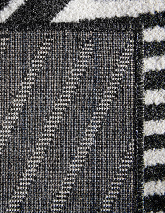 Black 2' x 3' 1 Norge Rectangle Area Rug 100% Polypropylene Easy Clean Non Shed Stain Resistant Modern Carpet for Home Interior Design for Sale at Rug Engine