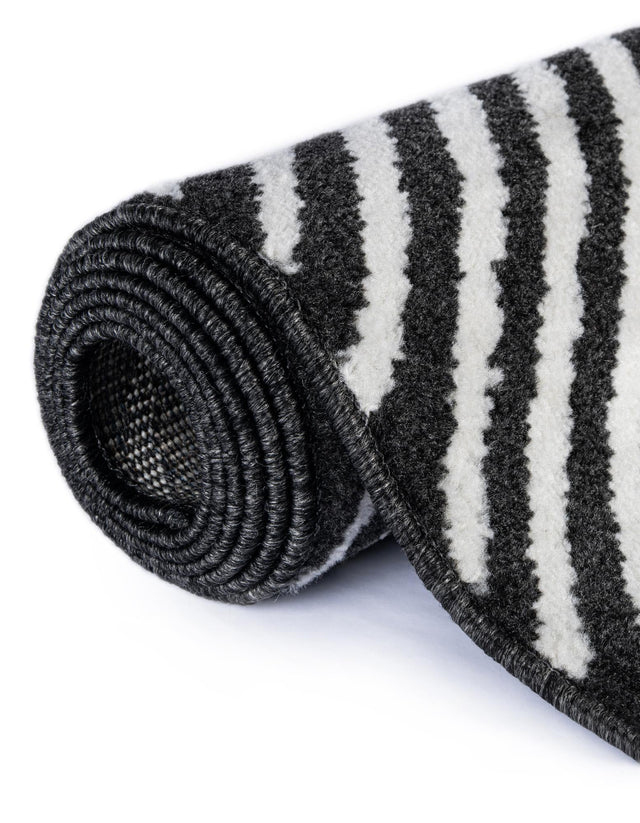 Black 2' x 3' 1 Norge Rectangle Area Rug 100% Polypropylene Easy Clean Non Shed Stain Resistant Modern Carpet for Home Interior Design for Sale at Rug Engine