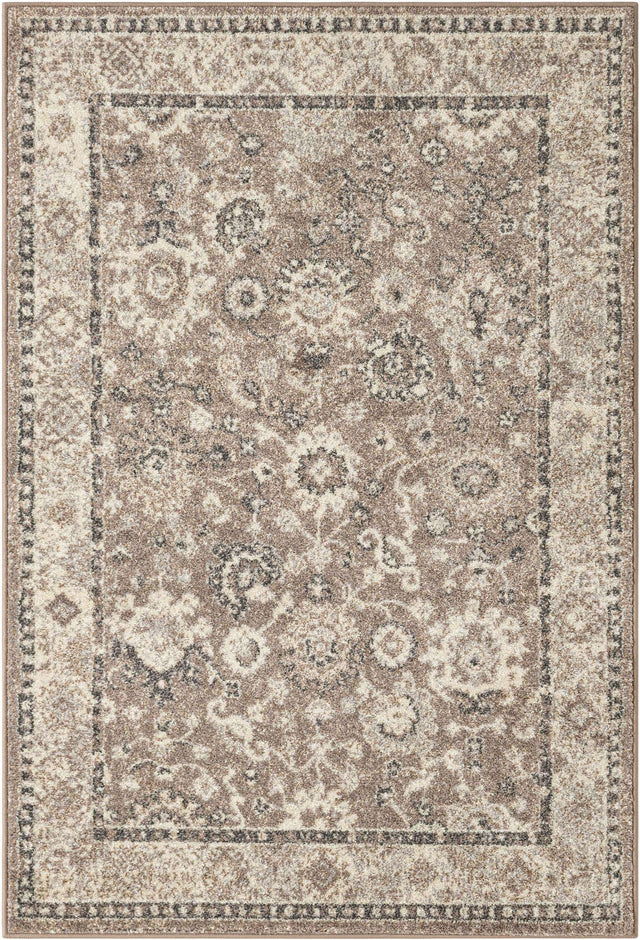 Beige Brown 4' 1 x 6' 1 Penrose Rectangle Area Rug