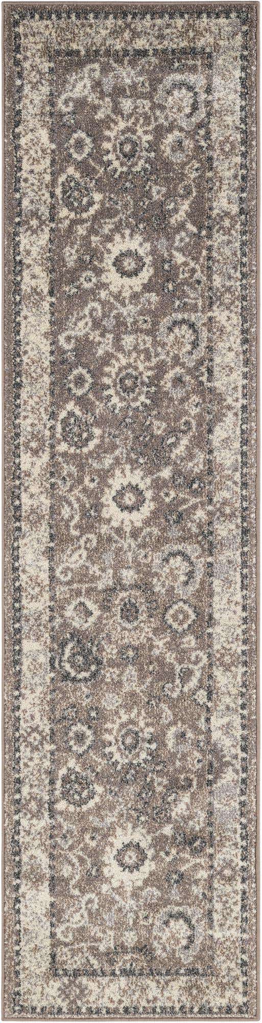 Beige Brown 2' x 8' Penrose Runner Area Rug