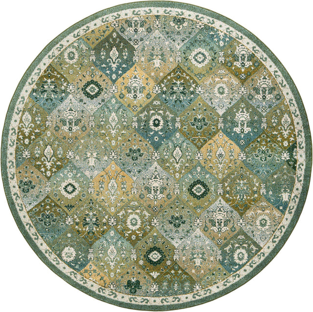 Green 10' x 10' Penrose Round Area Rug