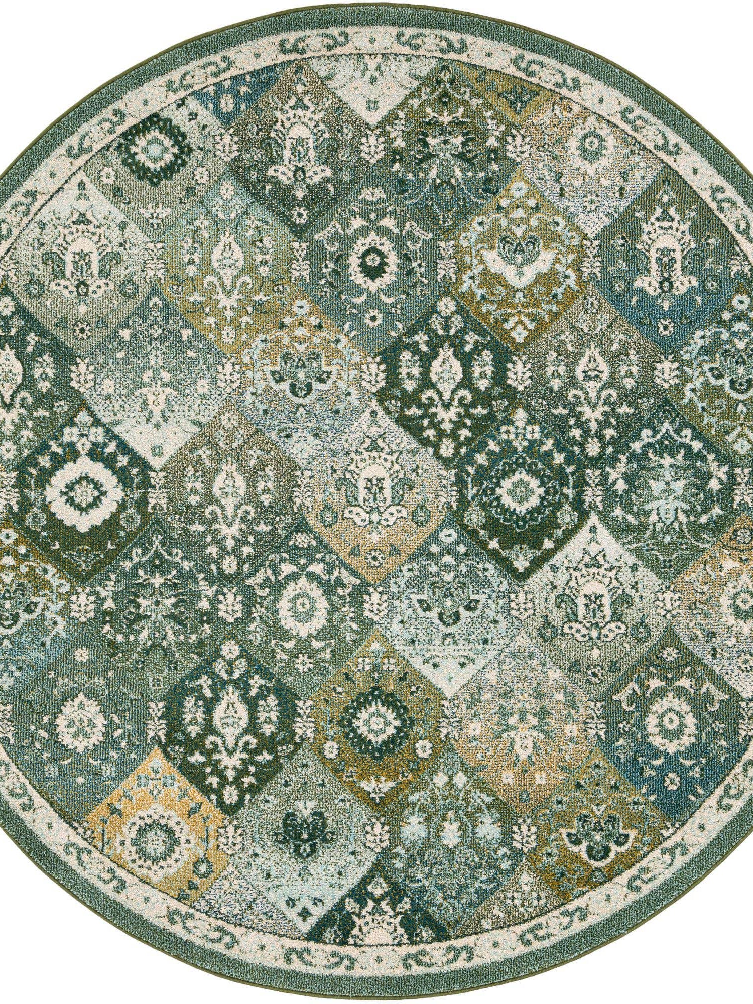 Green 7' 10 x 7' 10 Penrose Round Area Rug