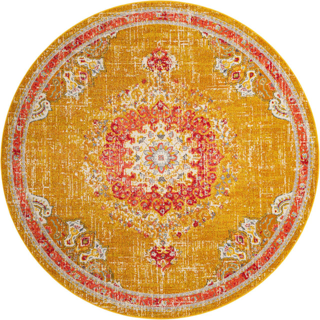 Gold 10' x 10' Penrose Round Area Rug