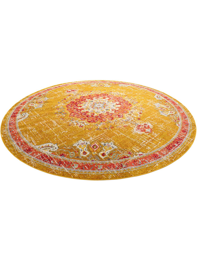Gold 12' x 12' Penrose Round Area Rug
