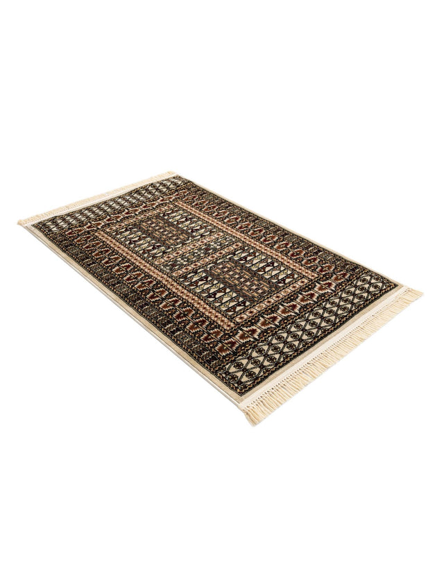Beige 3' 1 x 5' 3 Tekke Rectangle Area Rug Classic Traditional Vintage Design Carpet for Living Rooms, Dining, Bedrooms, Office Space for Sale at Rug Engine