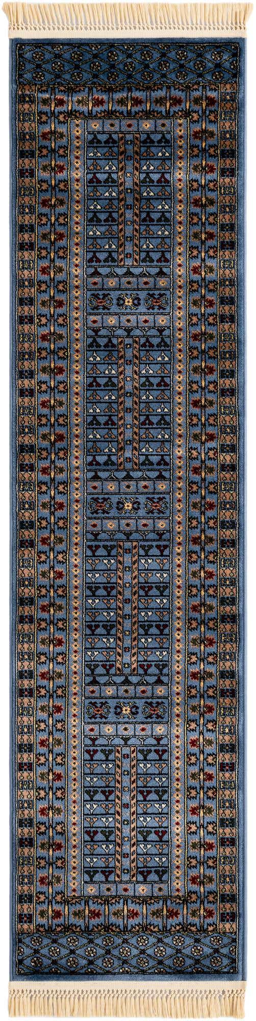 Blue 2' x 8' Tekke Runner Area Rug Classic Traditional Vintage Design Carpet for Living Rooms, Dining, Bedrooms, Office Space for Sale at Rug Engine