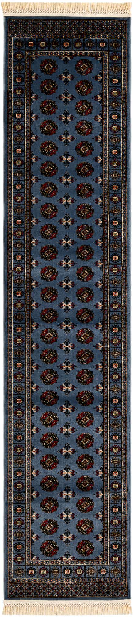 Blue 2' 7 x 12' Tekke Runner Area Rug Classic Traditional Vintage Design Carpet for Living Rooms, Dining, Bedrooms, Office Space for Sale at Rug Engine