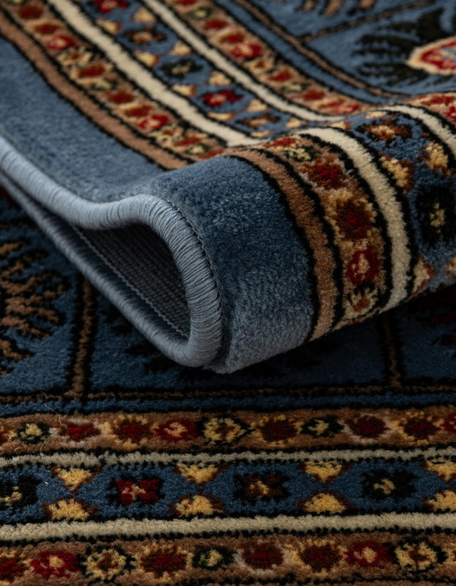 Blue 7' 10 x 10' Tekke Rectangle Area Rug Classic Traditional Vintage Design Carpet for Living Rooms, Dining, Bedrooms, Office Space for Sale at Rug Engine