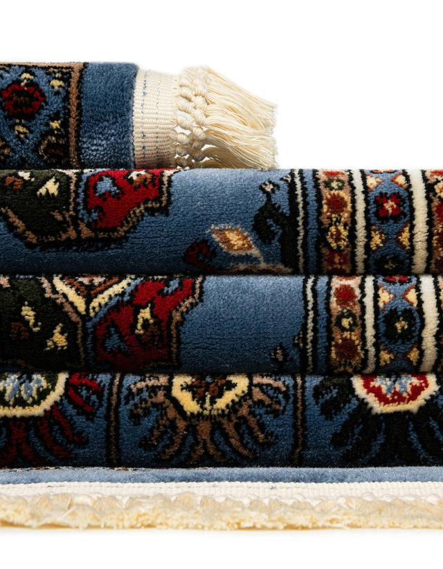 Blue 7' 10 x 7' 10 Tekke Square Area Rug Classic Traditional Vintage Design Carpet for Living Rooms, Dining, Bedrooms, Office Space for Sale at Rug Engine