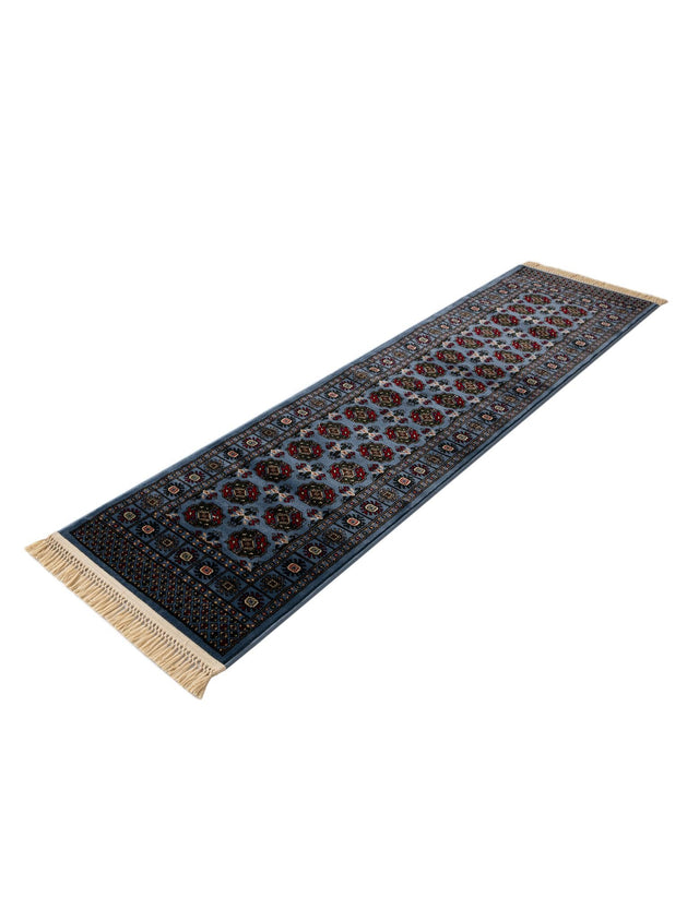 Blue 2' x 8' Tekke Runner Area Rug Classic Traditional Vintage Design Carpet for Living Rooms, Dining, Bedrooms, Office Space for Sale at Rug Engine
