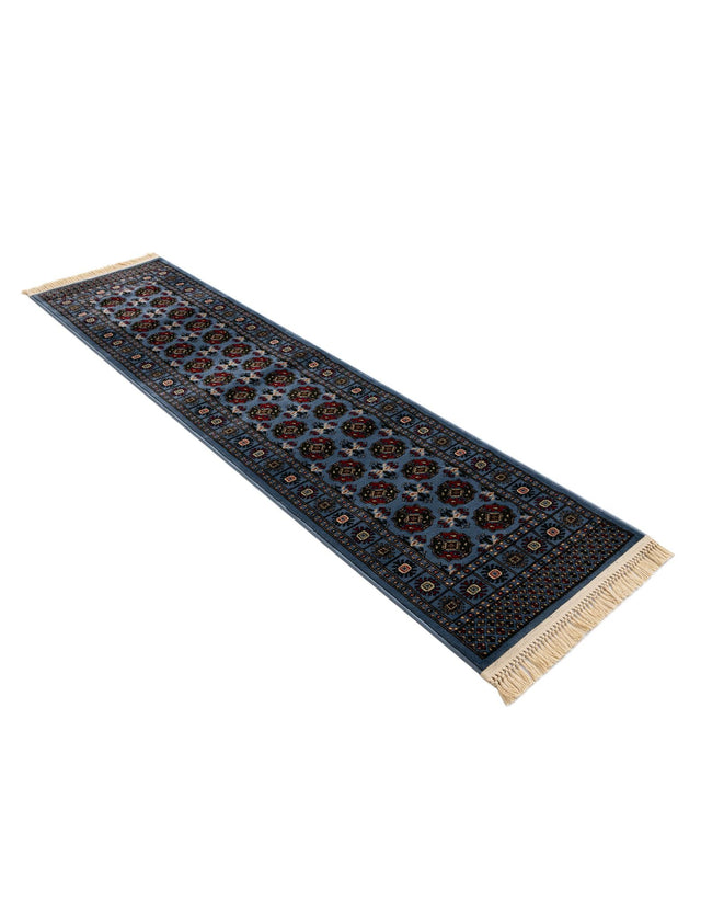 Blue 2' x 8' Tekke Runner Area Rug Classic Traditional Vintage Design Carpet for Living Rooms, Dining, Bedrooms, Office Space for Sale at Rug Engine