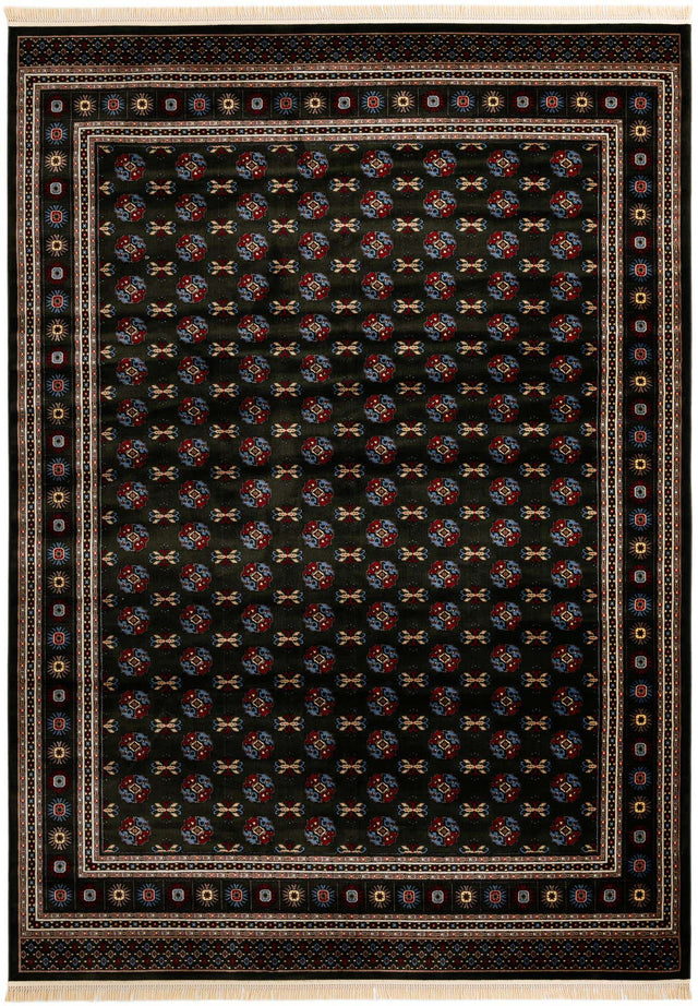 Dark Green 10' x 14' 1 Tekke Rectangle Area Rug Classic Traditional Vintage Design Carpet for Living Rooms, Dining, Bedrooms, Office Space for Sale at Rug Engine