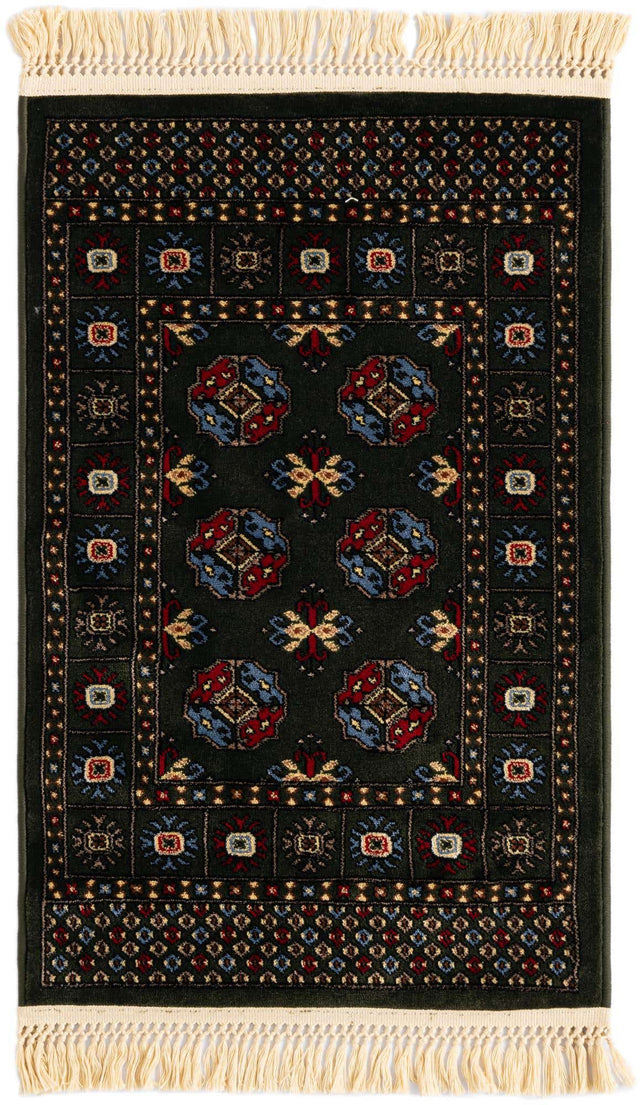 Dark Green 2' x 3' 1 Tekke Rectangle Area Rug Classic Traditional Vintage Design Carpet for Living Rooms, Dining, Bedrooms, Office Space for Sale at Rug Engine
