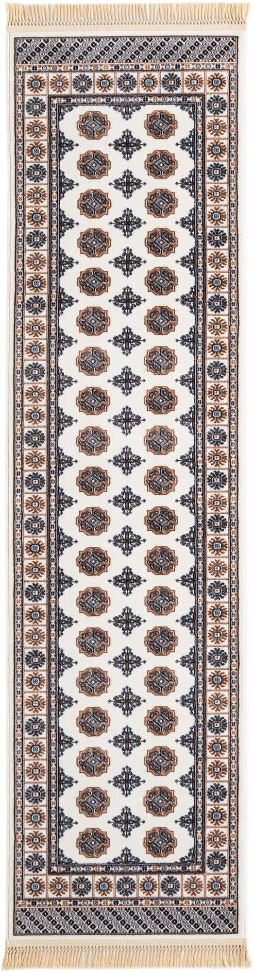 Ivory 2' 7 x 10' Tekke Runner Area Rug Classic Traditional Vintage Design Carpet for Living Rooms, Dining, Bedrooms, Office Space for Sale at Rug Engine