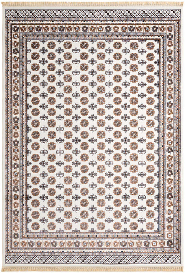 Ivory 10' x 14' 1 Tekke Rectangle Area Rug Classic Traditional Vintage Design Carpet for Living Rooms, Dining, Bedrooms, Office Space for Sale at Rug Engine