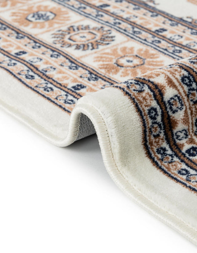 Ivory 5' 3 x 7' 1 Tekke Rectangle Area Rug Classic Traditional Vintage Design Carpet for Living Rooms, Dining, Bedrooms, Office Space for Sale at Rug Engine
