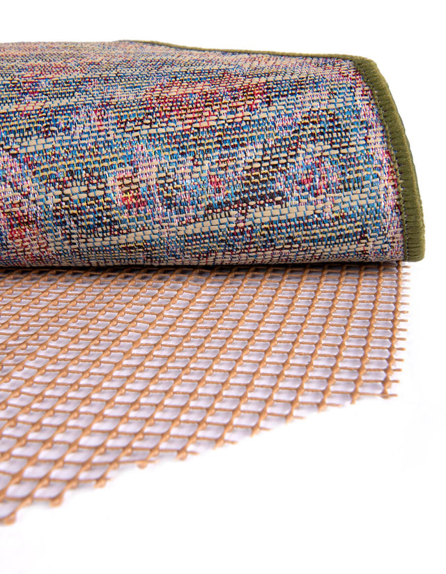 Brown 4' 11 x 4' 11 Outdoor Octagon Area Rug Pad Floor Protection Pad for Under Rugs & Carpet Weather Resistant for Patio, Deck, Terrace, Balcony, Porch