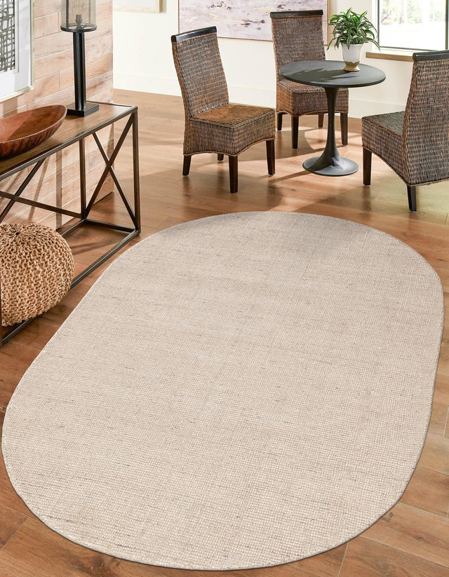 Vanilla Bean 2' x 3' 1 Jill Zarin English Manor Oval Area Rug 100% Premium Natural Wool Handwoven Carpet for Living Rooms, Office Space, Bedrooms, Dorms for Sale at Rug Engine