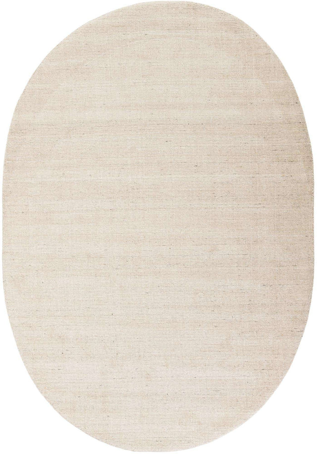 Vanilla Bean 6' 1 x 9' Jill Zarin English Manor Oval Area Rug 100% Premium Natural Wool Handwoven Carpet for Living Rooms, Office Space, Bedrooms, Dorms for Sale at Rug Engine