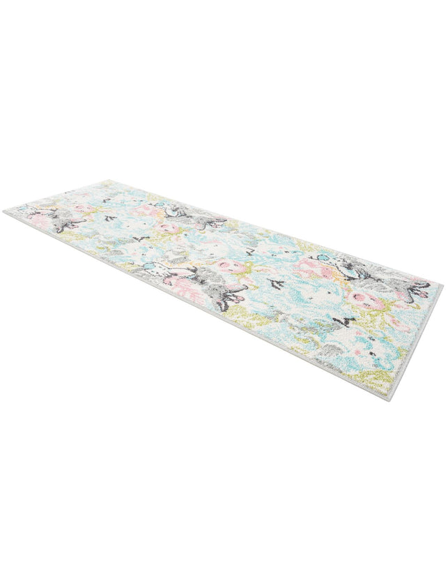 Multicolor 2' 2 x 6' 1 Whimsy Kids Runner Area Rug for Baby Nursery, Toddler Playroom, Bedrooms