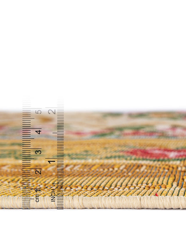 Ivory and Beige 2' x 3' 1 Outdoor Traditional Rectangle Area Rug Weather Resistant for Patio, Deck, Terrace, Balcony, Porch Classical Design Outside Carpet for Sale at Rug Engine