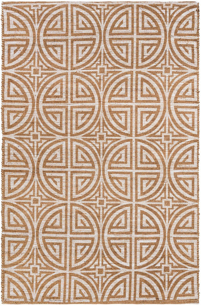 Light Brown and Ivory 6' 1 x 9' Chenille Jute Rectangle Area Rug Vintage Distressed Boho All Natural Eco-Friendly Sustainable Carpet for Living Dining Office Dorm Rooms for Sale at Rug Engine