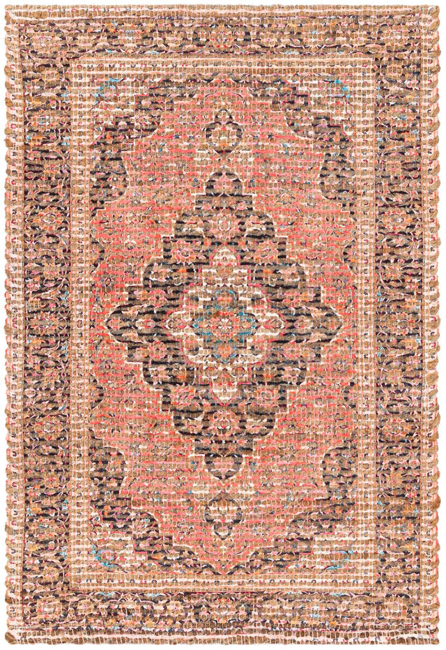 Red 2' x 3' 1 Chenille Jute Rectangle Area Rug Vintage Distressed Boho All Natural Eco-Friendly Sustainable Carpet for Living Dining Office Dorm Rooms for Sale at Rug Engine