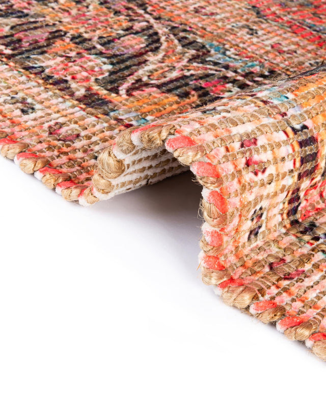 Red 9' x 12' Chenille Jute Rectangle Area Rug Vintage Distressed Boho All Natural Eco-Friendly Sustainable Carpet for Living Dining Office Dorm Rooms for Sale at Rug Engine