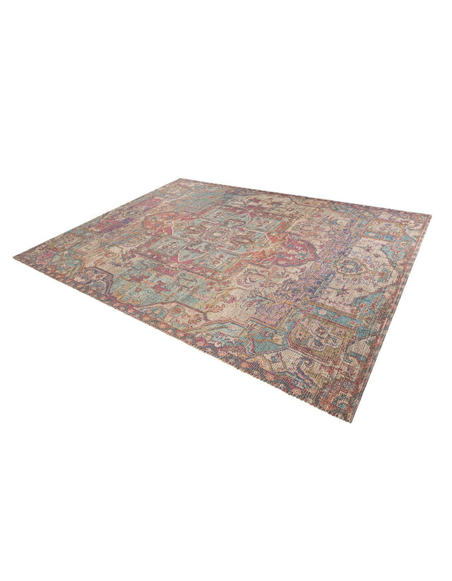 Antique Red and Blue 9' x 12' Chenille Jute Rectangle Area Rug Vintage Distressed Boho All Natural Eco-Friendly Sustainable Carpet for Living Dining Office Dorm Rooms for Sale at Rug Engine