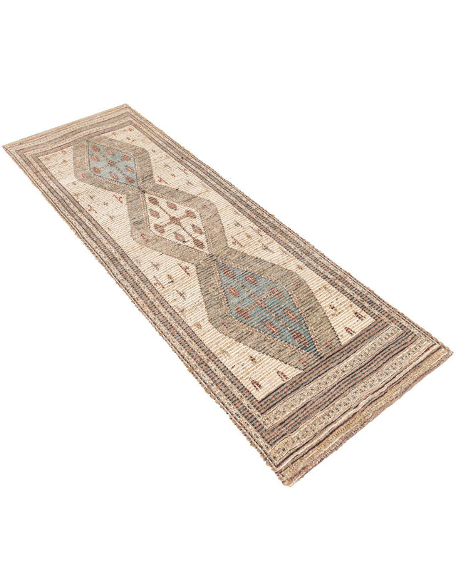 Beige 2' 2 x 6' 1 Chenille Jute Runner Area Rug Vintage Distressed Boho All Natural Eco-Friendly Sustainable Carpet for Living Dining Office Dorm Rooms for Sale at Rug Engine