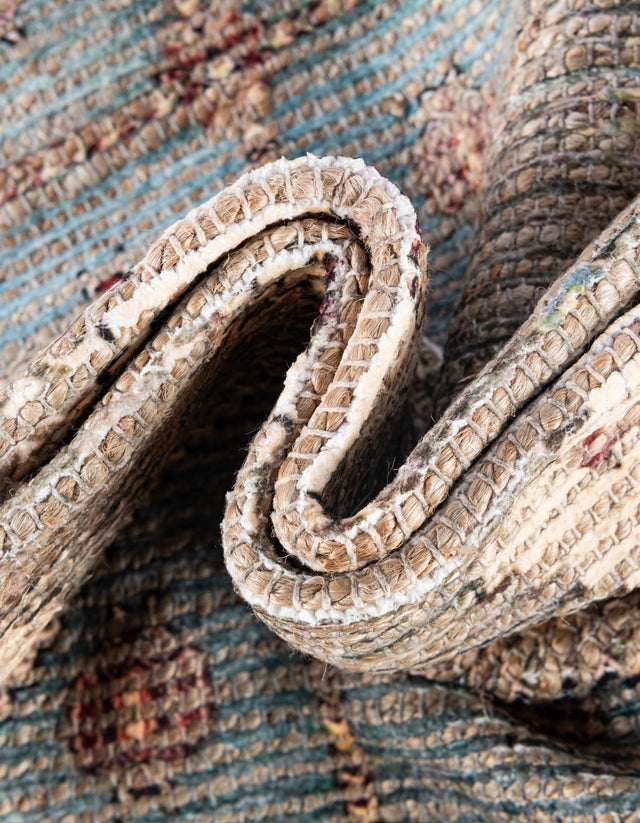 Beige 2' 2 x 6' 1 Chenille Jute Runner Area Rug Vintage Distressed Boho All Natural Eco-Friendly Sustainable Carpet for Living Dining Office Dorm Rooms for Sale at Rug Engine