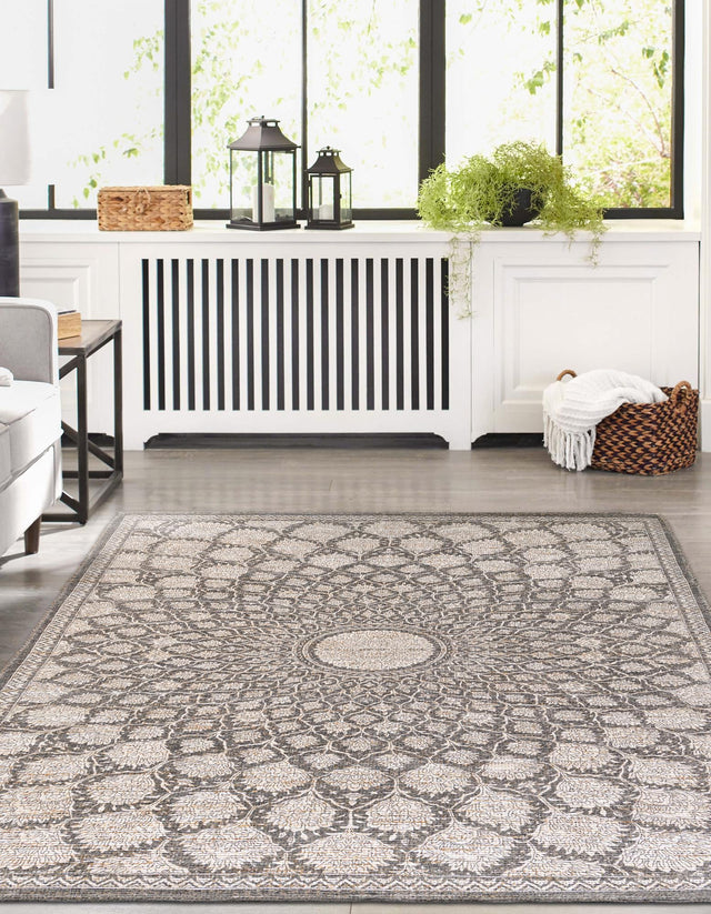 Charcoal and Ivory 2' x 3' 1 Chenille Jute Rectangle Area Rug Vintage Distressed Boho All Natural Eco-Friendly Sustainable Carpet for Living Dining Office Dorm Rooms for Sale at Rug Engine